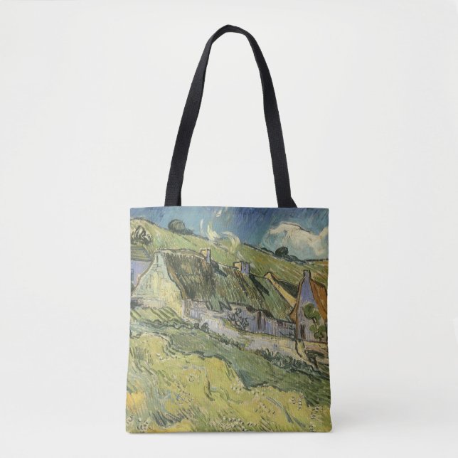 Bolsa Tote Vincent van Gogh - Cottages Thatcher (Frente)