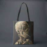 Bolsa Tote Vincent Van Gogh - Crânio com Cigarro Queimado<br><div class="desc">Vincent Van Gogh - Crânio com Cigarro Queimado</div>