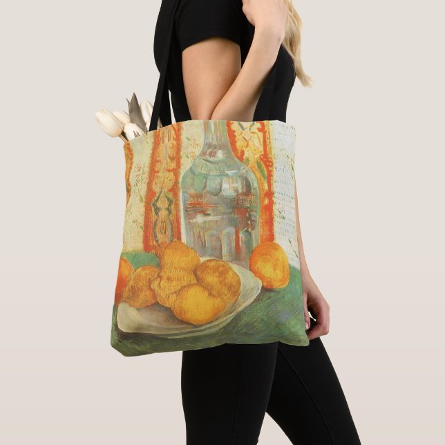 Bolsa Tote Vincent van Gogh - Decanter e Lemons numa Prata (Close Up)