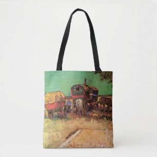 Bolsa Tote Vincent van Gogh - Encampamento de ciganos caravan