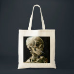 Bolsa Tote Vincent van Gogh - Esqueleto para Fumar<br><div class="desc">Fumando esqueleto pintado por Vincent van Gogh em 1886.</div>