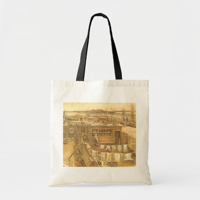 Bolsa Tote Vincent van Gogh - Estaleiro de Carpintaria e Lava (Frente)