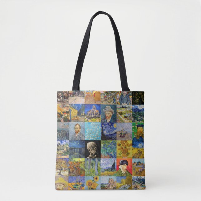 Bolsa Tote Vincent van Gogh - Masterworks Mosaic Patchwork (Frente)