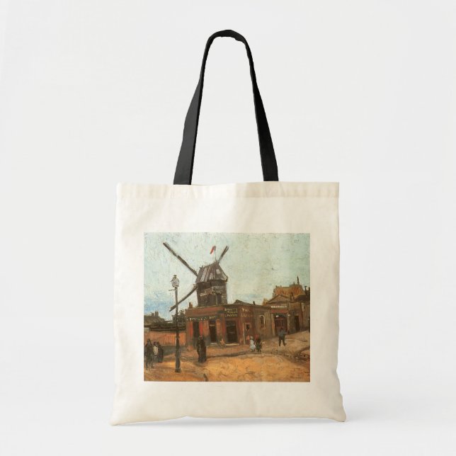 Bolsa Tote Vincent van Gogh - Moulin de la Galette, Windmill (Frente)