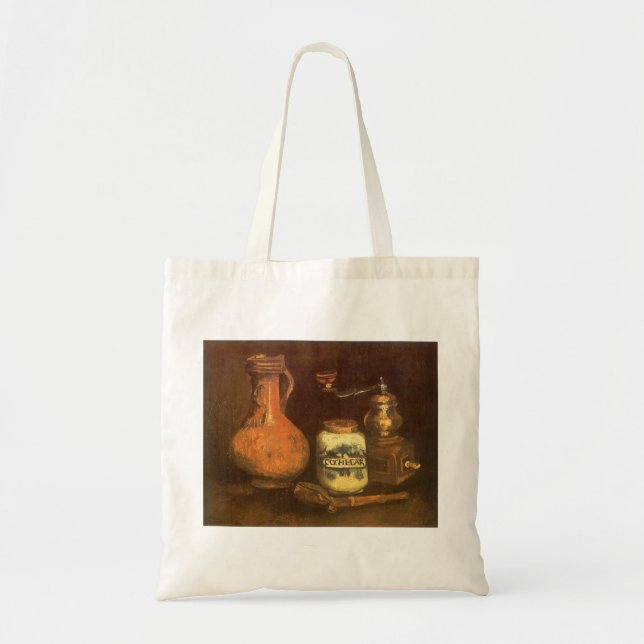 Bolsa Tote Vincent van Gogh - Natureza Morta com Moinho de Ca (Frente)
