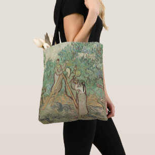 Bolsa Tote Vincent van Gogh   o pomar verde-oliva
