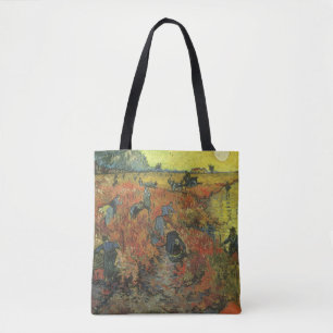 Bolsa Tote Vincent van Gogh - O Vineyard Vermelho