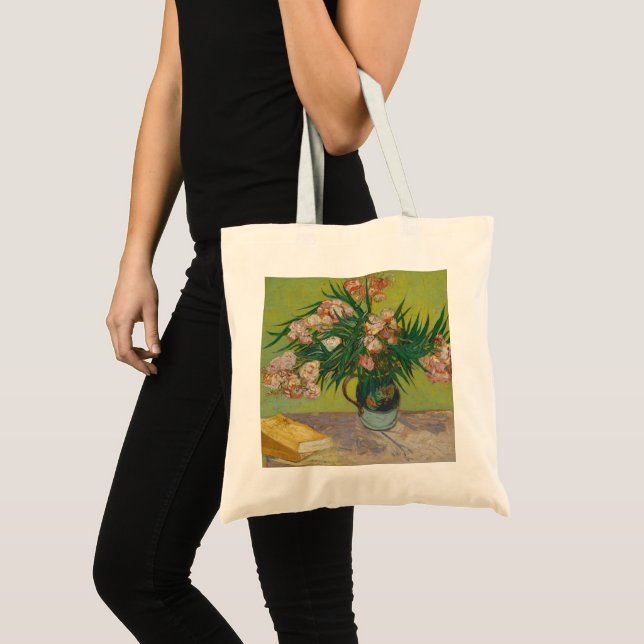 Bolsa Tote Vincent Van Gogh Oleander pintura em flor (Frente (produto))