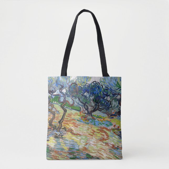 Bolsa Tote Vincent van Gogh - Oliveiras: Céu azul brilhante (Frente)