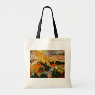 Bolsa Tote Vincent van Gogh - Paisagem, Casa e Lavrador