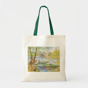 Bolsa Tote Vincent van Gogh Pescando na Primavera, Pont de Cl