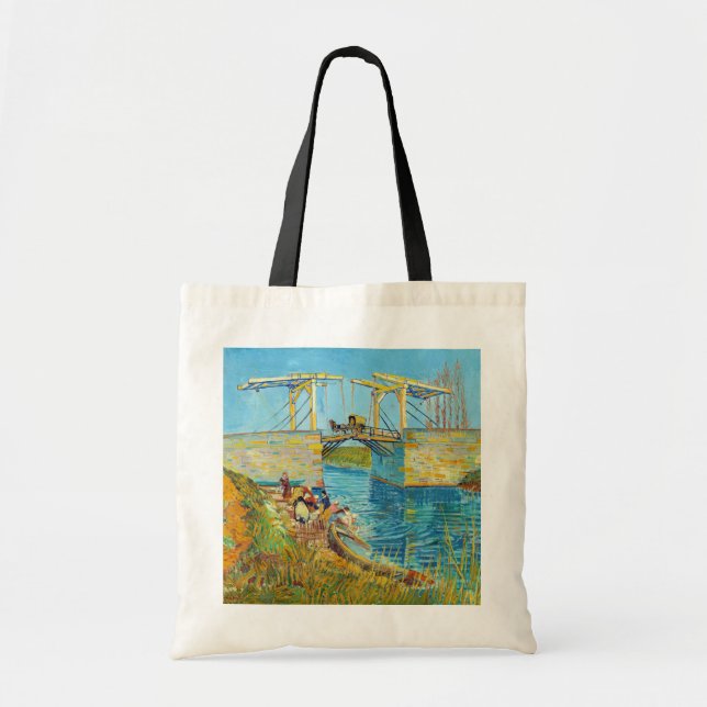 Bolsa Tote Vincent van Gogh - Ponte Langlois em Arles #1 (Frente)