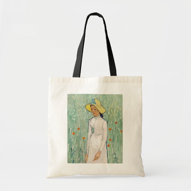 Bolsa Tote Vincent van Gogh - Rapariga de Branco (Frente)