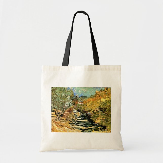 Bolsa Tote Vincent van Gogh Road em Santo-Remy, figura femini (Frente)