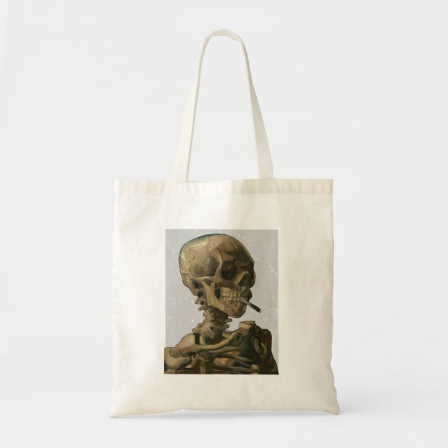 Bolsa Tote Vincent Van Gogh Skull Halloween-Van Gogh (Frente)