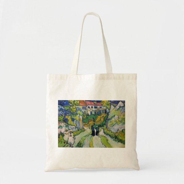 Bolsa Tote Vincent van Gogh - Stairway em Auvers (Frente)