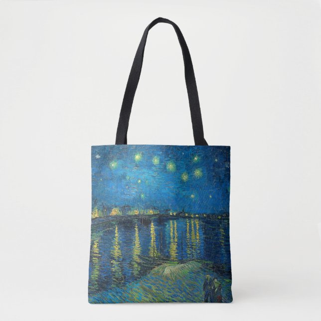 Bolsa Tote Vincent Van Gogh Starry Night Over the Rhone (Frente)