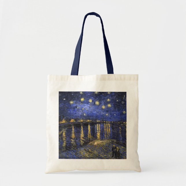 Bolsa Tote Vincent Van Gogh Starry Night Sobre O Ródano (Frente)