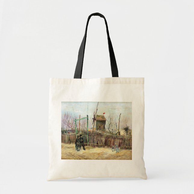 Bolsa Tote Vincent van Gogh - Street Scene em Montmartre (Frente)