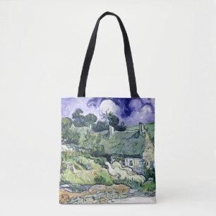 Bolsa Tote Vincent van Gogh Thatched casas de campo em