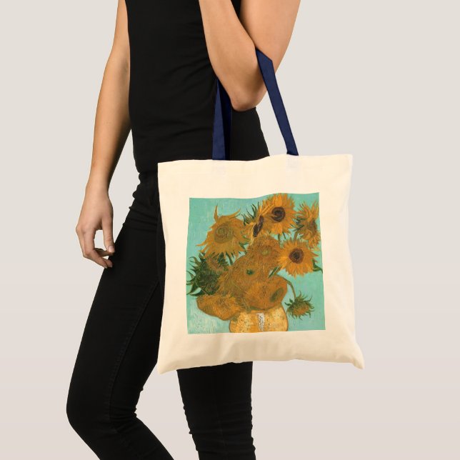 Bolsa Tote Vincent van Gogh - Vase com Doze Girassóis (Frente (produto))