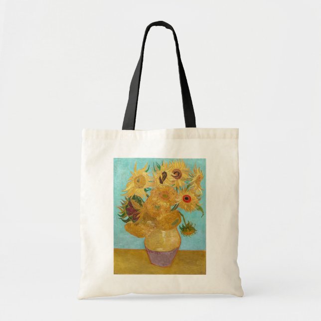 Bolsa Tote Vincent Van Gogh - Vase com Doze Girassóis (Frente)