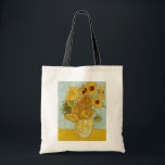Bolsa Tote Vincent Van Gogh - Vase com Doze Girassóis<br><div class="desc">Vase com Doze girassóis / Vase avec douze tournesols - Vincent Van Gogh,  agosto de 1888 - Sunflower 1888 terceira versão (F456)</div>
