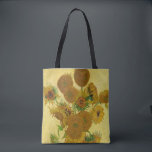 Bolsa Tote Vincent van Gogh - Vase com Quinze Girassóis<br><div class="desc">Vase com Quinze Girassóis / Vase avec quinze Tornesols - Vincent Van Gogh,  agosto de 1888 - Girassóis versão 1888 (F454)</div>
