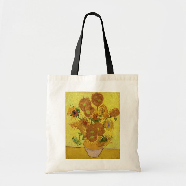 Bolsa Tote Vincent van Gogh - Vase com Quinze Girassóis (Frente)