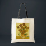 Bolsa Tote Vincent van Gogh - Vase com Quinze Girassóis<br><div class="desc">Vase com Quinze Girassóis / Vase avec quinze Tornesols - Vincent Van Gogh,  agosto de 1888 - Girassóis versão 1888 (F454)</div>