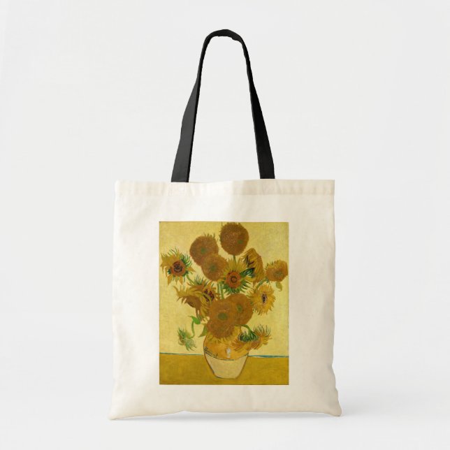 Bolsa Tote Vincent van Gogh - Vase com Quinze Girassóis (Frente)