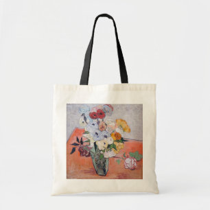 Bolsa Tote Vincent van Gogh - Vase com Rosas e Anêmonas
