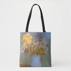 Bolsa Tote Vincent van Gogh Vase of Lilacs, Daisies, Anemones