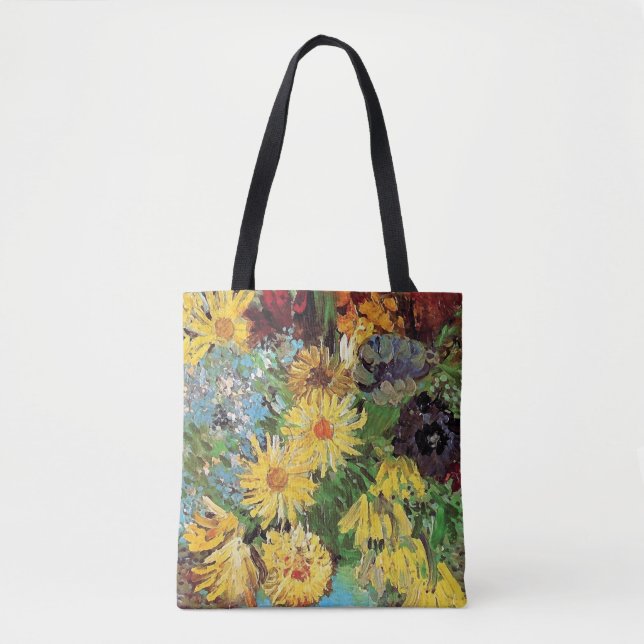 Bolsa Tote Vincent Van Gogh - Vaso Com Margaridas E Anêmonas (Frente)