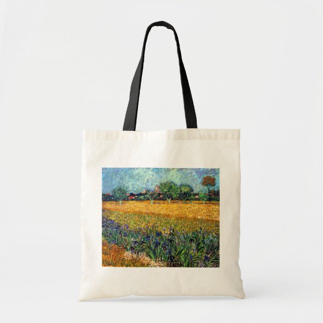 Bolsa Tote Vincent Van Gogh - Vista de Arles com Íris (Frente)
