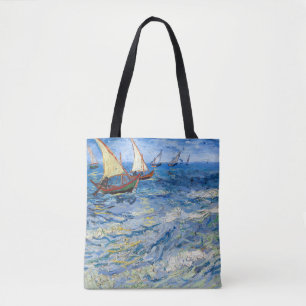 Bolsa Tote Vincent van Gogh - Vista marinha em Saintes-Maries