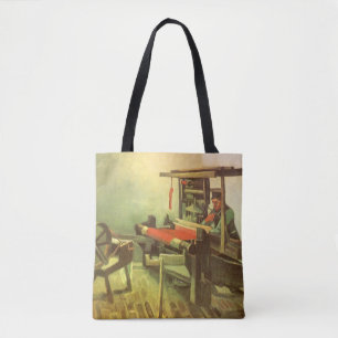 Bolsa Tote Vincent van Gogh Weaver Enfrentando a Roda Esquerd