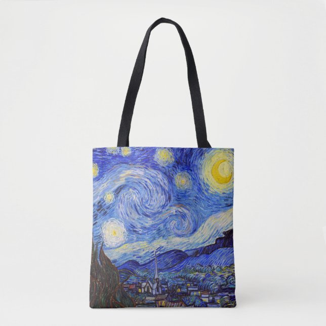 Bolsa Tote Vincent Willem van Gogh, “ Starry Night ” (Frente)