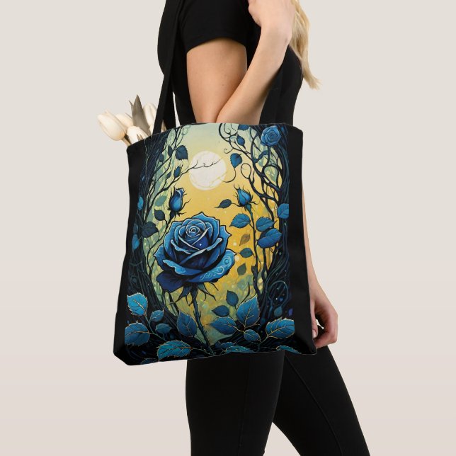 Bolsa Tote Vinhas Rosa azuis 2 (Close Up)