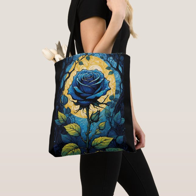 Bolsa Tote Vinhas Rosa azuis 3 (Close Up)