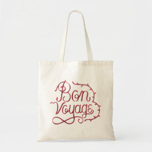 Bolsa Tote Vinheta de caligrafia boa viagem