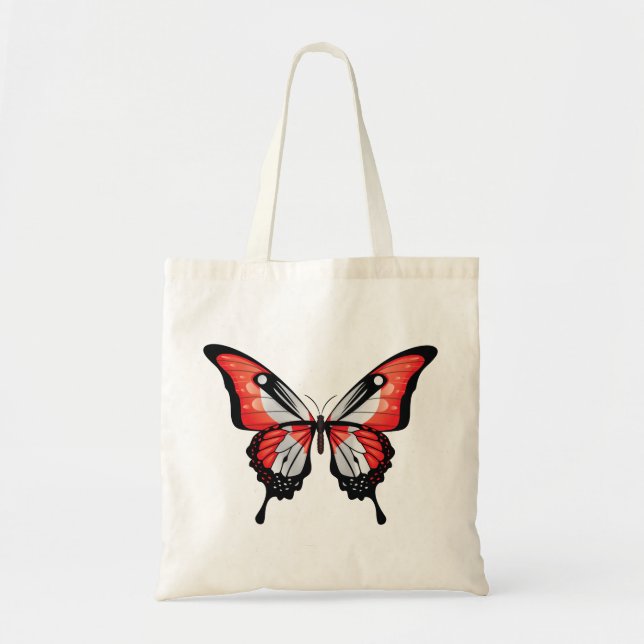 Bolsa Tote Vinheta Indicadora da Borboleta de Swallowtail no  (Frente)
