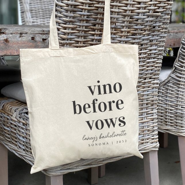 Bolsa Tote Vinho Antes dos Votos Festa de Solteira no País do (Criador carregado)