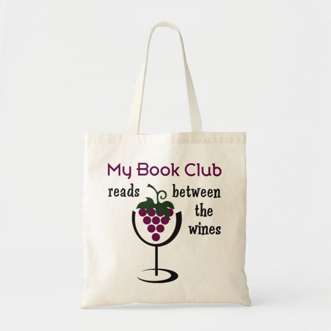 Bolsa Tote Vinho Book Club (Frente)