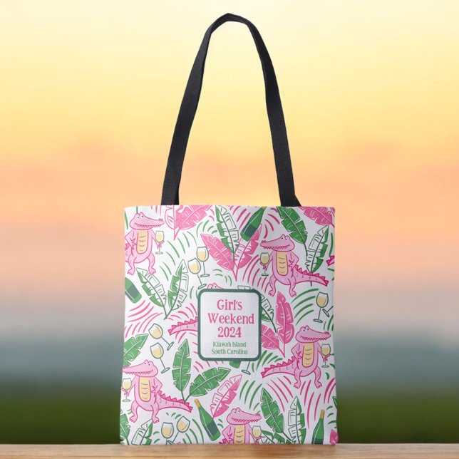 Bolsa Tote Vinho cor-de-rosa verde de pré-disquete feminino (Criador carregado)