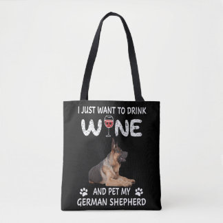 Bolsa Tote Vinho E Pet Meu German shepherd
