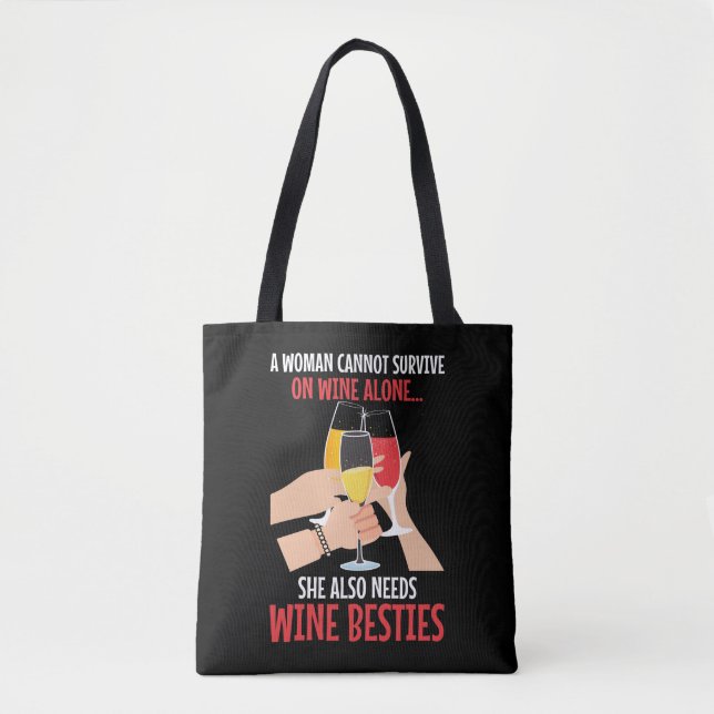 Bolsa Tote Vinho, Namorada, Bebês, Diva (Frente)