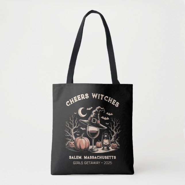 Bolsa Tote Vinho Testemunha Personalizado - Viagem de Hallowe (Frente)
