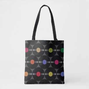 Bolsa Tote Vinil Geométrico: Fundo Simples Sem Olhos.