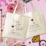 Bolsa Tote Vino Antes da Festa de solteira de Madrinha de cas<br><div class="desc">Vino Antes da Madrinha de casamento Vows Festa de solteira Name. O Vino antes que os Voos na frente e na Madrinha de casamento no verso estejam em um script elegante definido - outras funções também estão disponíveis nesta coleção. O resto do texto que você pode personalizar facilmente.</div>